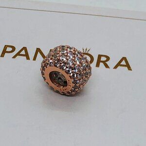 ✨🔥Pandora Sparkling Pavé Triple-row Charm Rose gold plated